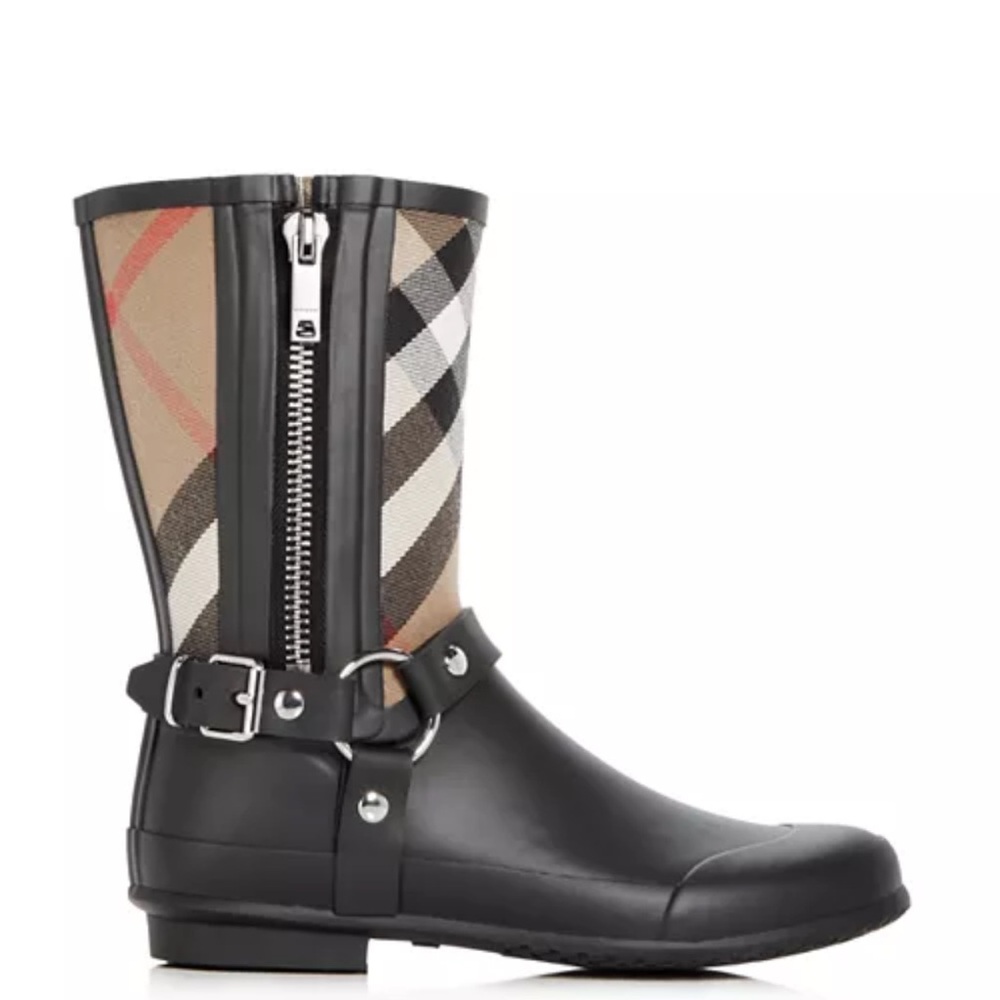 Burberry Women's Zane Signature Check Rain Boots - Picture 2 of 10